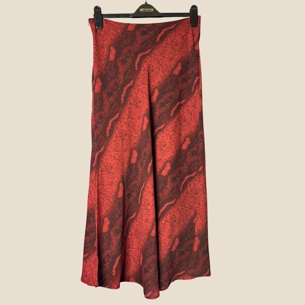 Womens 90s Grunge Geometric Maxi Skirt L Abstract Whimsigoth Indie Sleaze Flowy